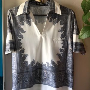 Vintage men’s M -70’s paisley short sleeve shirt